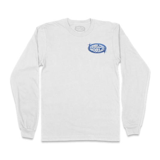 StarlineWorld (White-SPARKLY-Blue) Long Sleeve